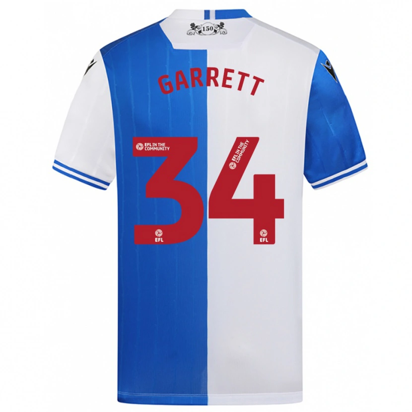 Danxen Mulher Camisola Jake Garrett #34 Azul Branco Principal 2025/26 Camisa