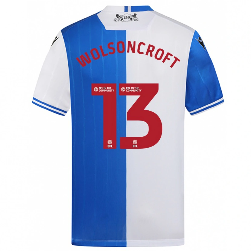 Danxen Mulher Camisola Blake Wolsoncroft #13 Azul Branco Principal 2025/26 Camisa