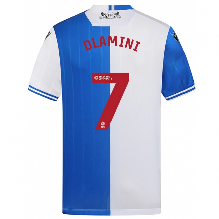 Danxen Mulher Camisola Nathan Dlamini #7 Azul Branco Principal 2025/26 Camisa