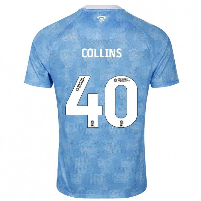Danxen Mulher Camisola Brad Collins #40 Azul Celeste Branco Principal 2025/26 Camisa
