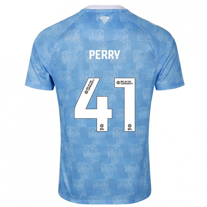 Danxen Mulher Camisola Callum Perry #41 Azul Celeste Branco Principal 2025/26 Camisa