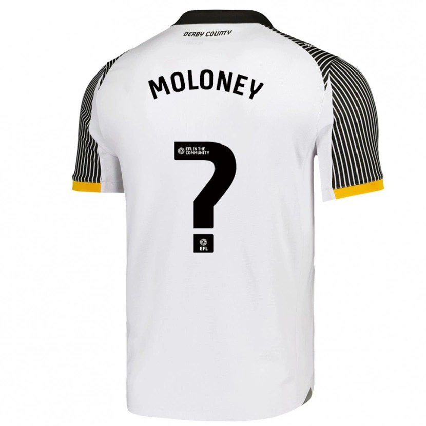 Danxen Mulher Camisola Riley Moloney #0 Branco Preto Principal 2025/26 Camisa