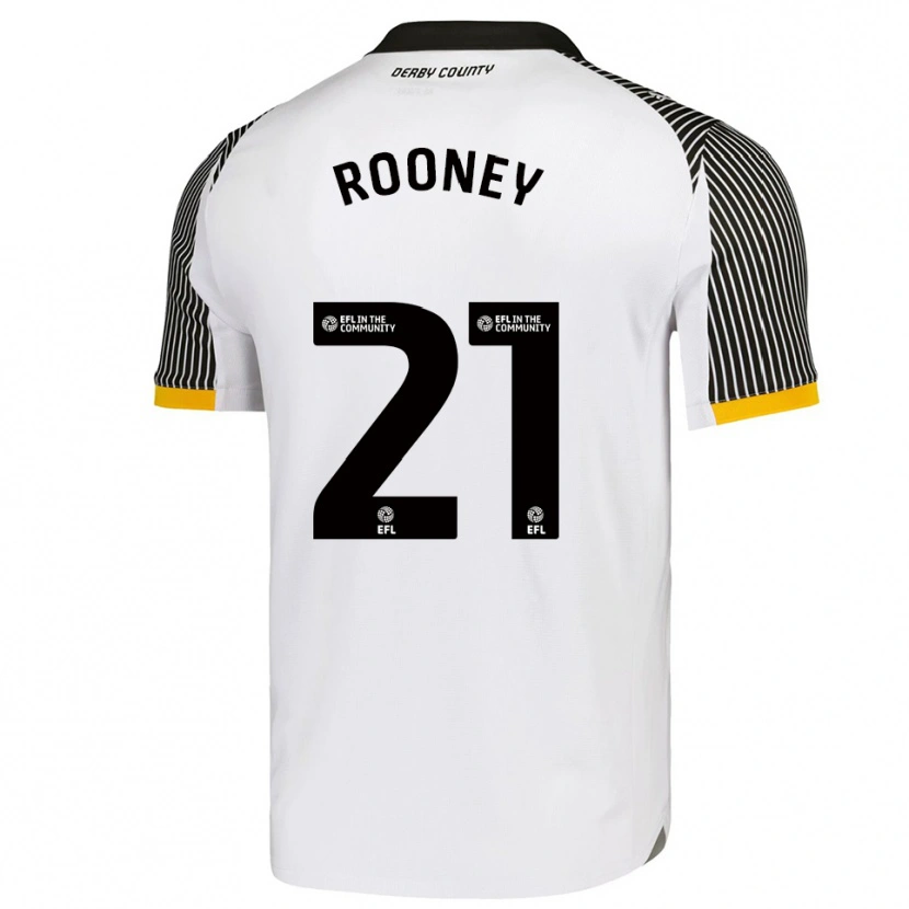 Danxen Mulher Camisola Jake Rooney #21 Branco Preto Principal 2025/26 Camisa