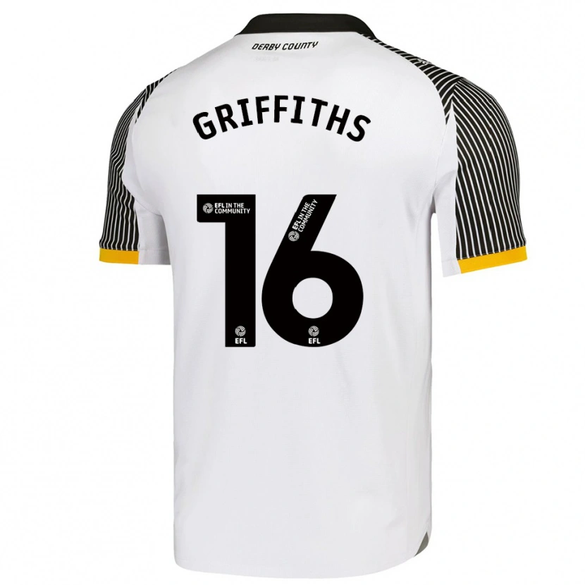Danxen Mulher Camisola Euan Griffiths #16 Branco Preto Principal 2025/26 Camisa