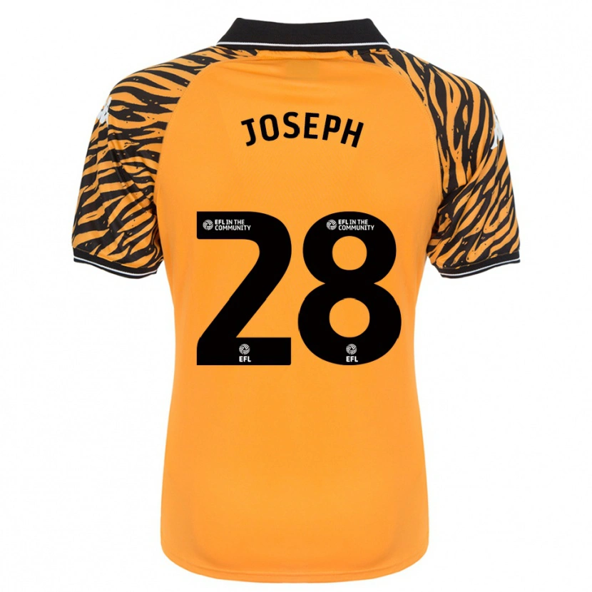 Danxen Mulher Camisola Kyle Joseph #28 Laranja Preto Principal 2025/26 Camisa