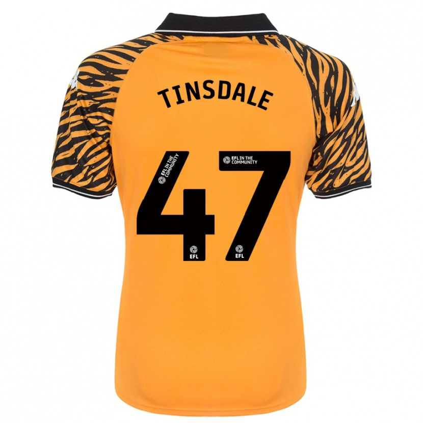 Danxen Mulher Camisola Nathan Tinsdale #47 Laranja Preto Principal 2025/26 Camisa