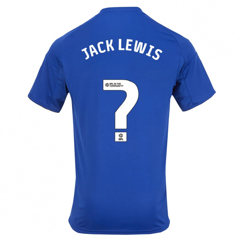 Danxen Mulher Camisola Jack Lewis #0 Azul Dourado Principal 2025/26 Camisa