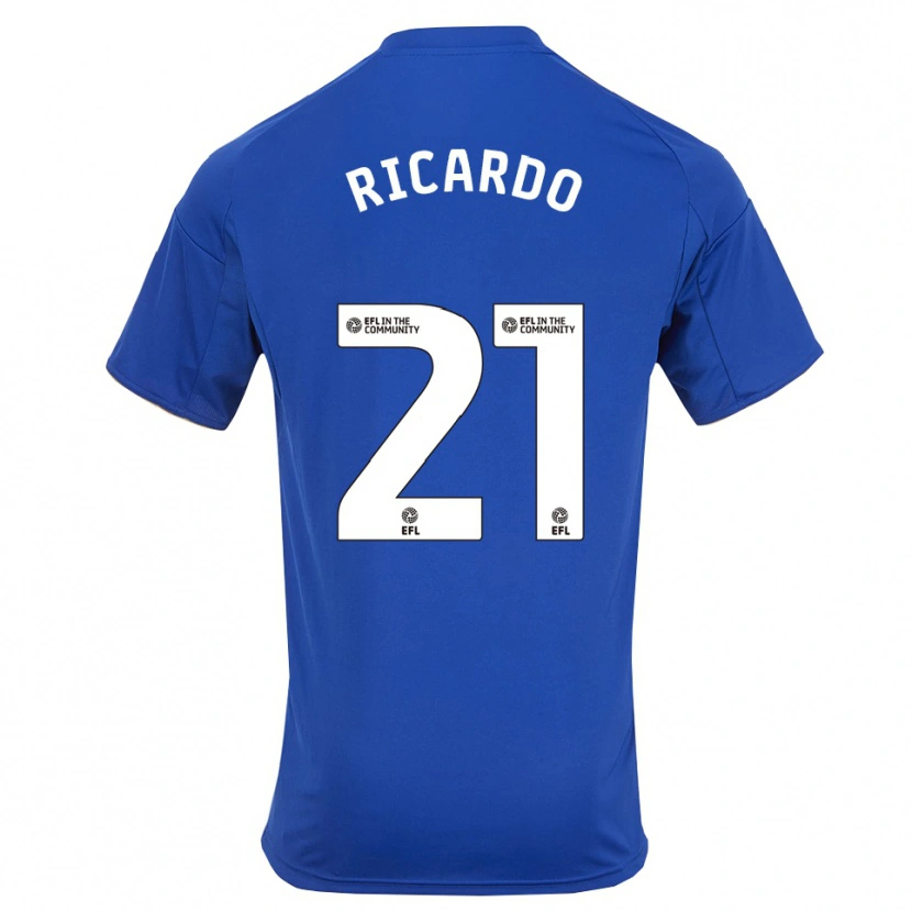 Danxen Mulher Camisola Ricardo Pereira #21 Azul Dourado Principal 2025/26 Camisa