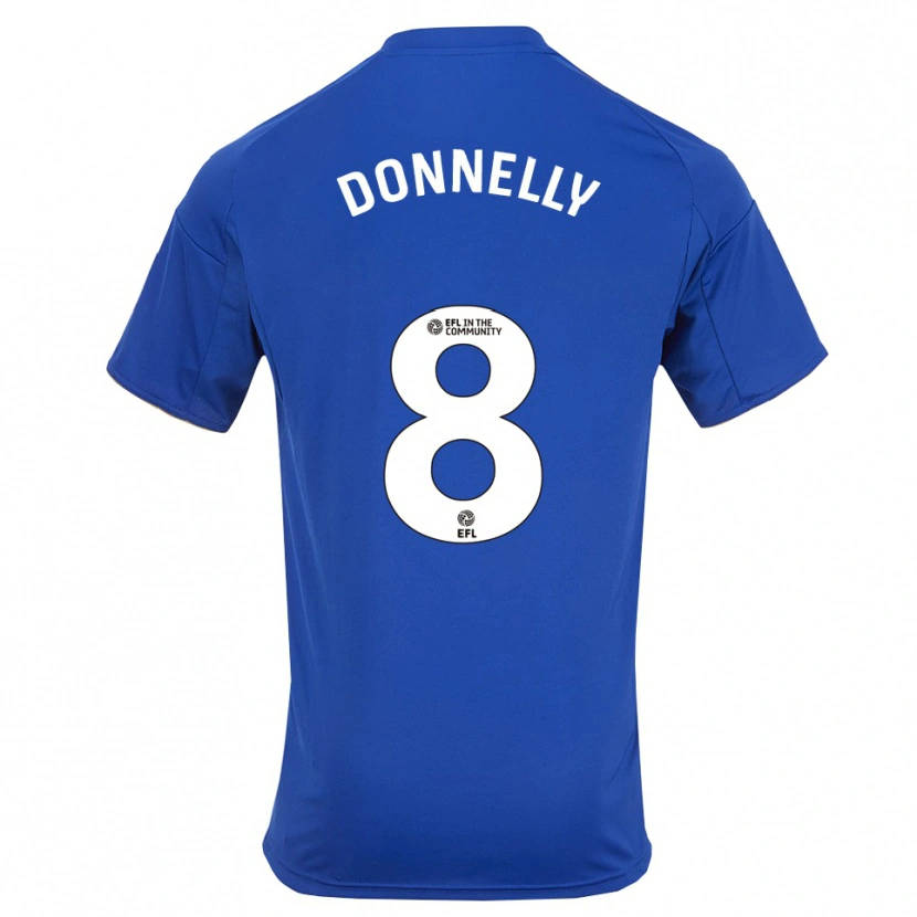 Danxen Mulher Camisola Ryan Donnelly #8 Azul Dourado Principal 2025/26 Camisa