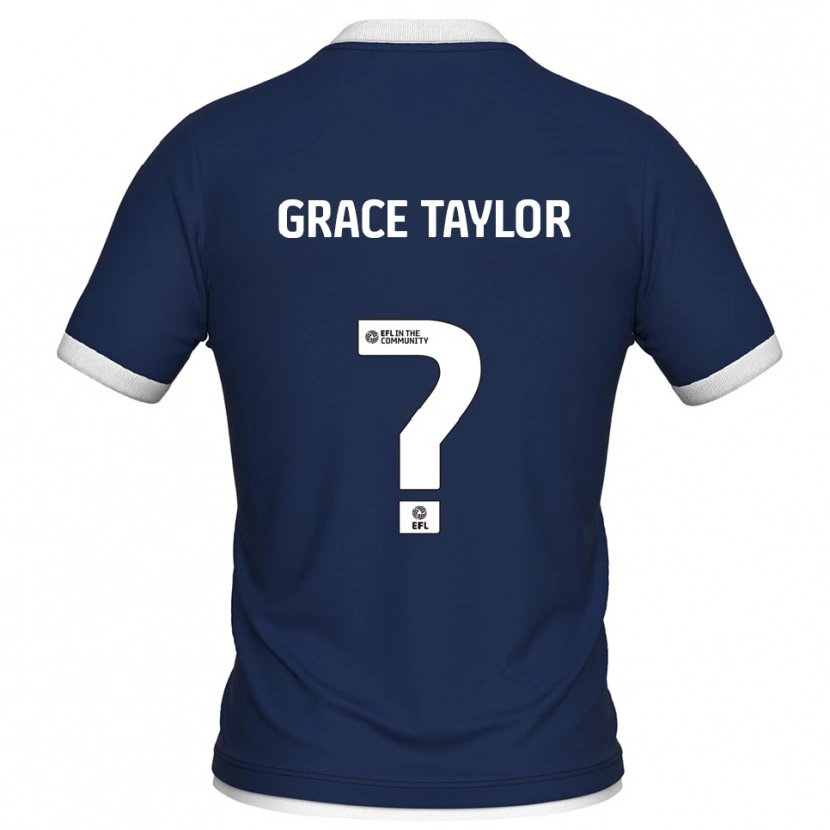 Danxen Mulher Camisola Grace Taylor #0 Azul Marinho Branco Principal 2025/26 Camisa