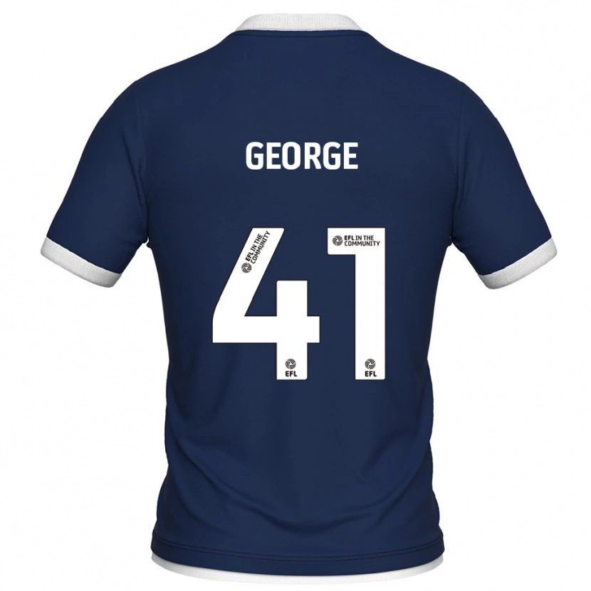 Danxen Mulher Camisola George Evans #41 Azul Marinho Branco Principal 2025/26 Camisa