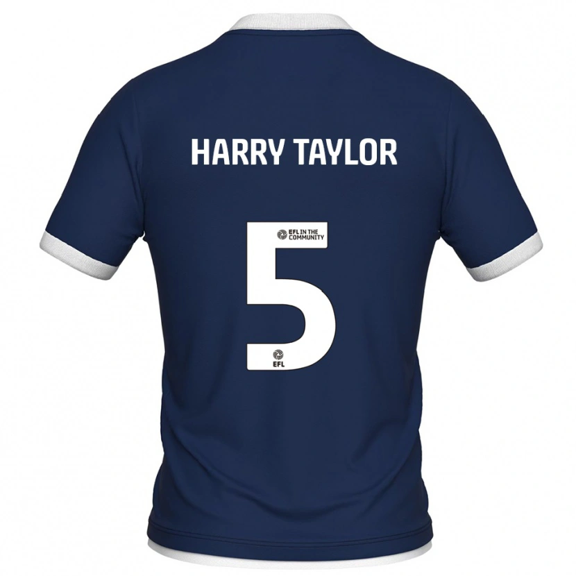 Danxen Mulher Camisola Harry Taylor #5 Azul Marinho Branco Principal 2025/26 Camisa