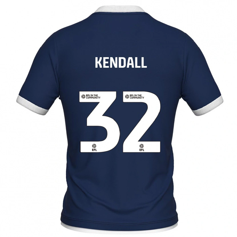 Danxen Mulher Camisola Sheldon Kendall #32 Azul Marinho Branco Principal 2025/26 Camisa
