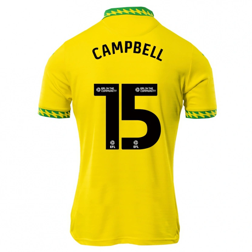 Danxen Mulher Camisola Brandon Campbell #15 Branco Verde Principal 2025/26 Camisa