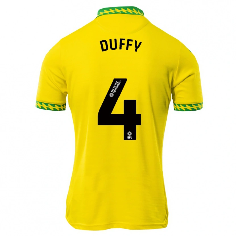 Danxen Mulher Camisola Shane Duffy #4 Branco Verde Principal 2025/26 Camisa