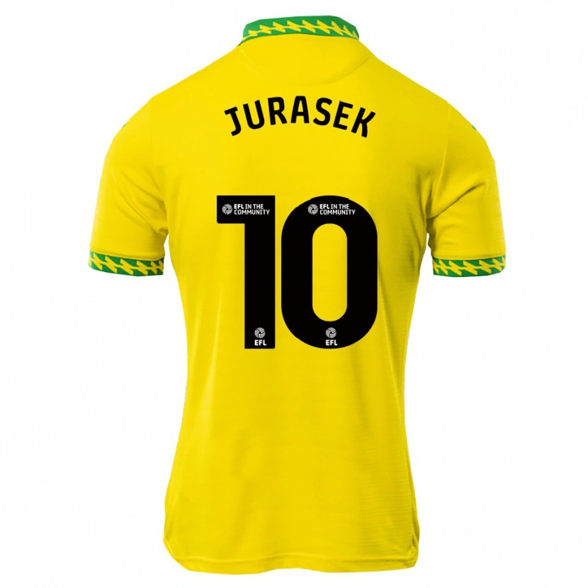 Danxen Mulher Camisola Matej Jurasek #10 Branco Verde Principal 2025/26 Camisa