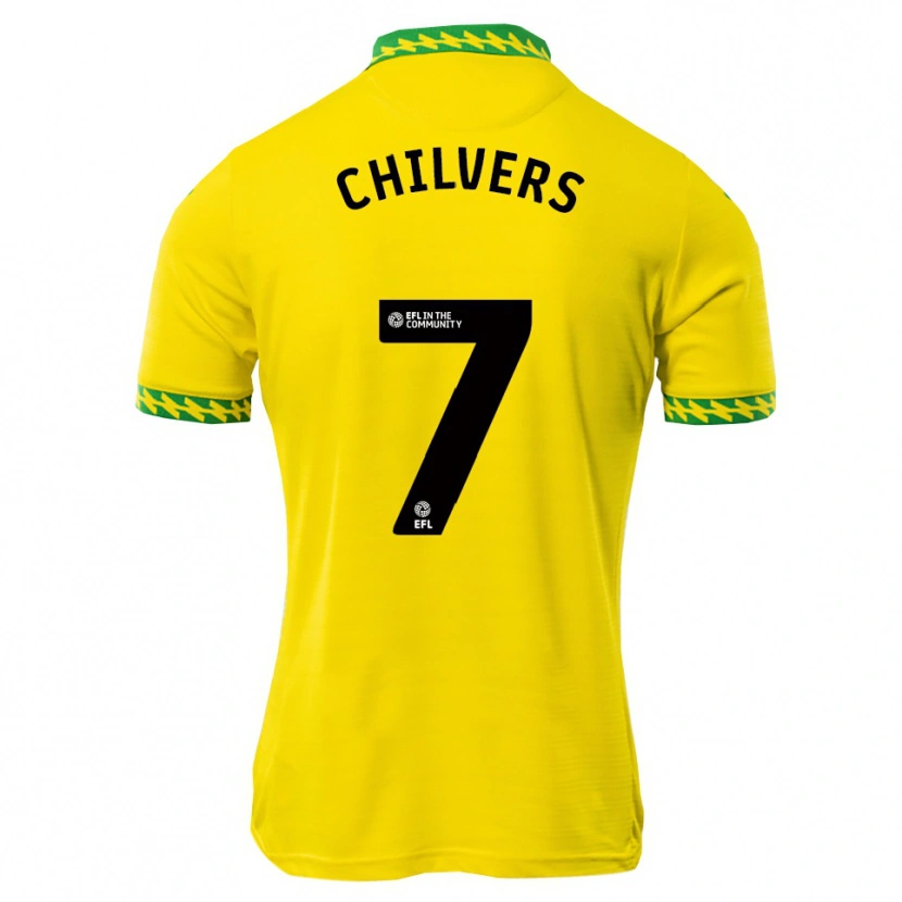Danxen Mulher Camisola Toby Chilvers #7 Branco Verde Principal 2025/26 Camisa