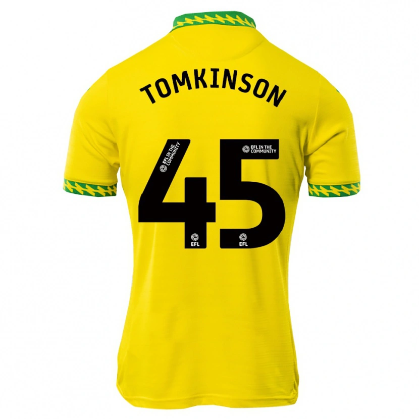 Danxen Mulher Camisola Jonathan Tomkinson #45 Branco Verde Principal 2025/26 Camisa