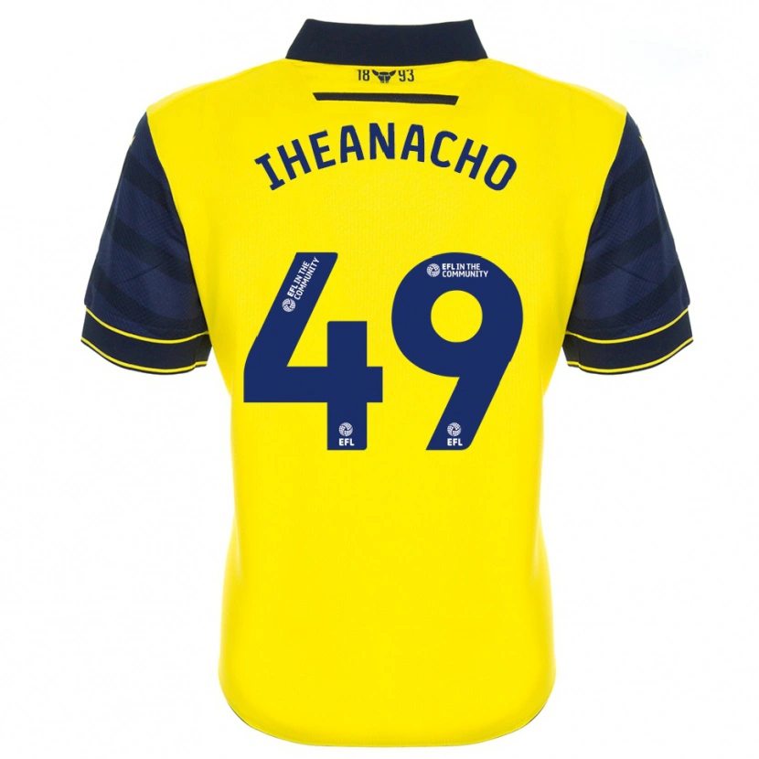 Danxen Mulher Camisola Josh Iheanacho #49 Amarelo Azul Marinho Principal 2025/26 Camisa