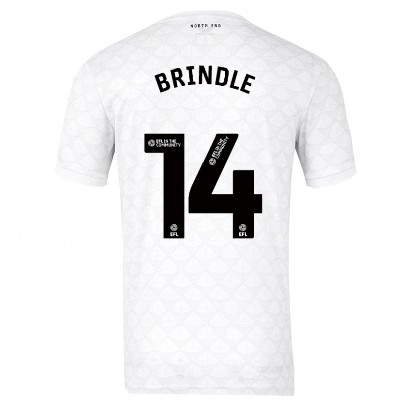 Danxen Mulher Camisola Jonny Brindle #14 Branco Vermelho Principal 2025/26 Camisa