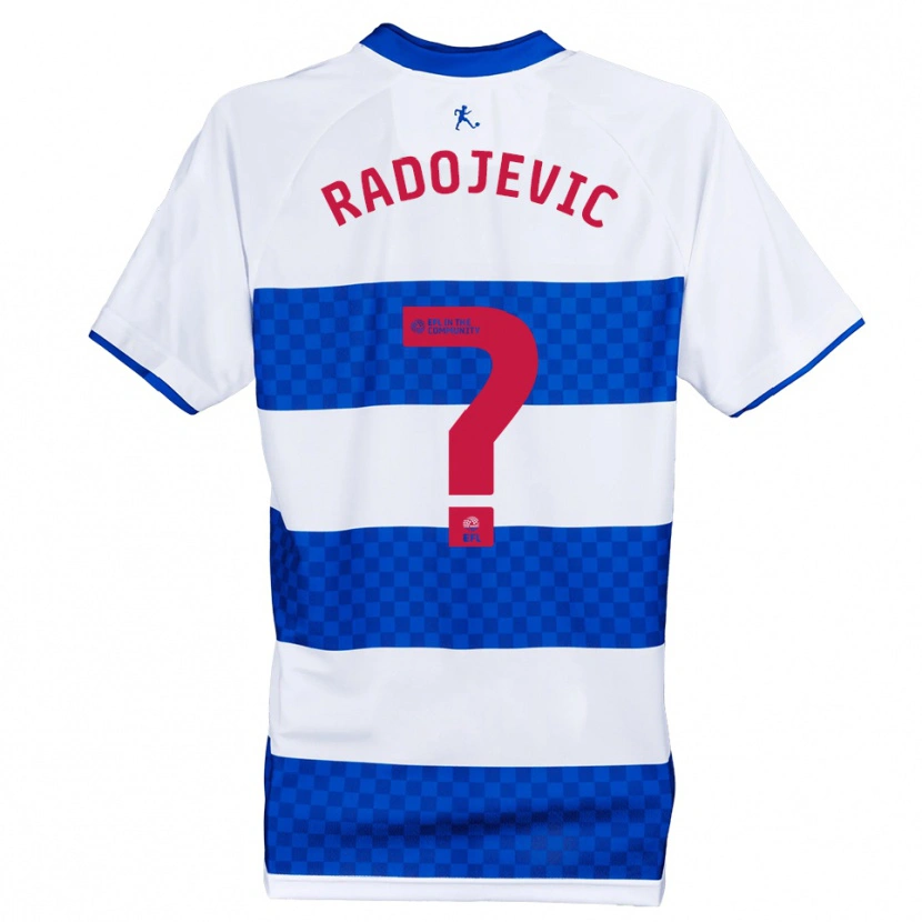 Danxen Mulher Camisola Luka Radojevic #0 Azul Branco Principal 2025/26 Camisa