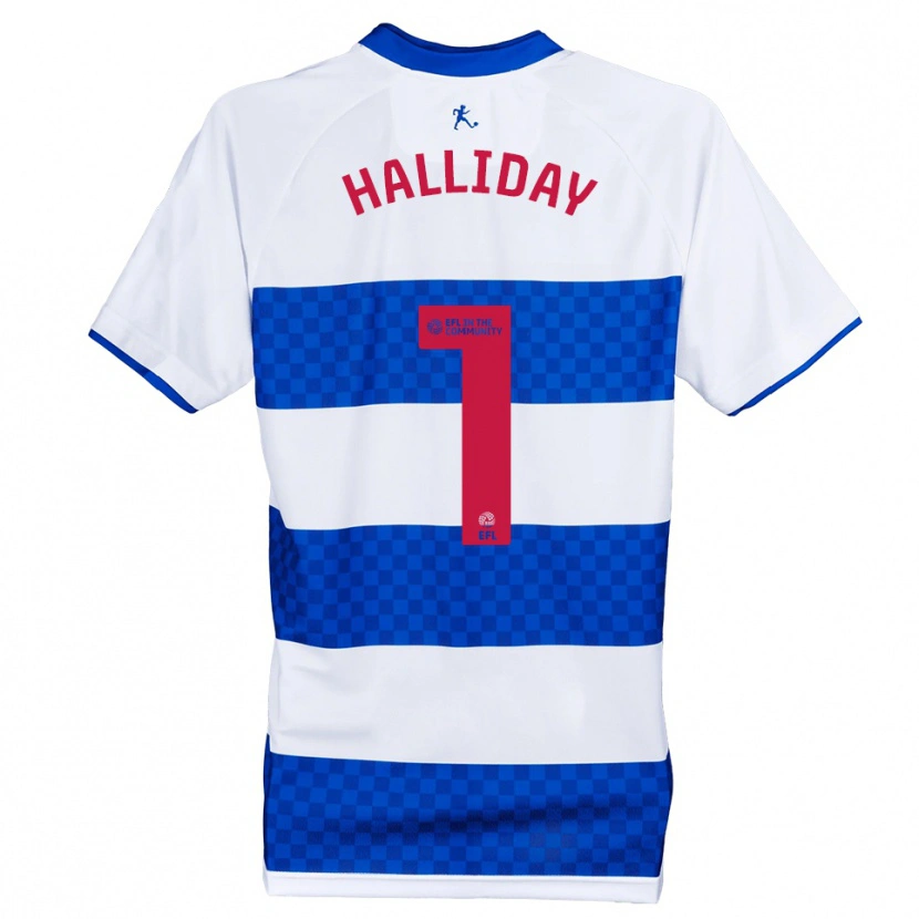 Danxen Mulher Camisola Joel Halliday #1 Azul Branco Principal 2025/26 Camisa