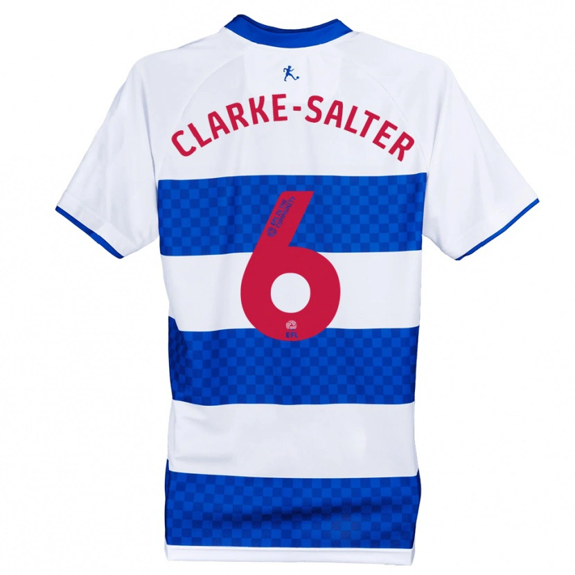 Danxen Mulher Camisola Jake Clarke-Salter #6 Azul Branco Principal 2025/26 Camisa