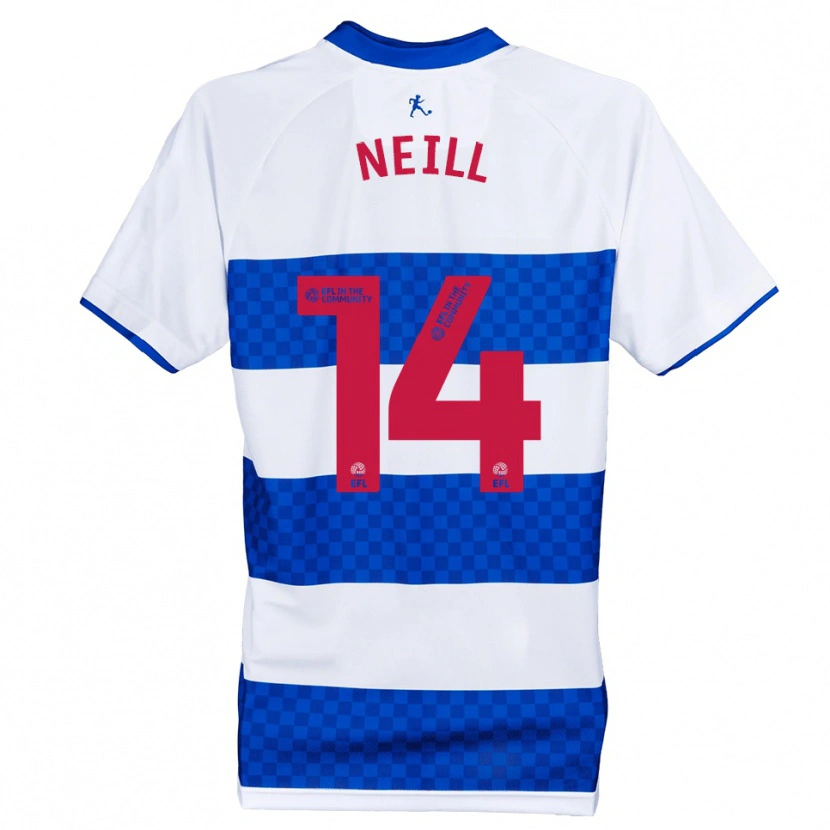 Danxen Mulher Camisola Fraser Neill #14 Azul Branco Principal 2025/26 Camisa