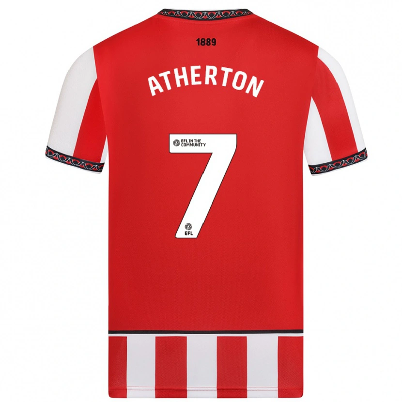 Danxen Mulher Camisola Alfie Atherton #7 Vermelho Branco Principal 2025/26 Camisa