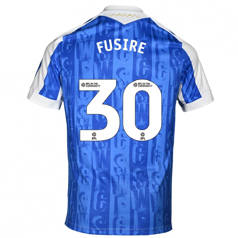 Danxen Mulher Camisola Sean Fusire #30 Azul Branco Principal 2025/26 Camisa