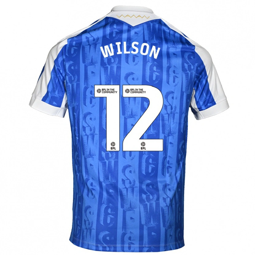 Danxen Mulher Camisola Ryan Wilson #12 Azul Branco Principal 2025/26 Camisa