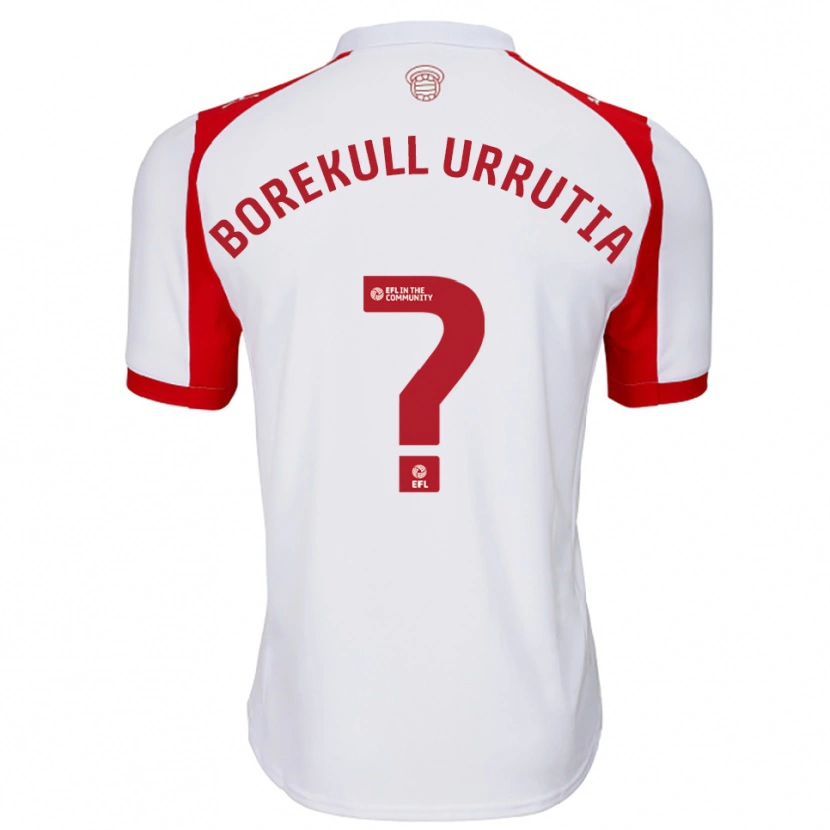 Danxen Mulher Camisola Joaquin Borekull Urrutia #0 Branco Vermelho Principal 2025/26 Camisa