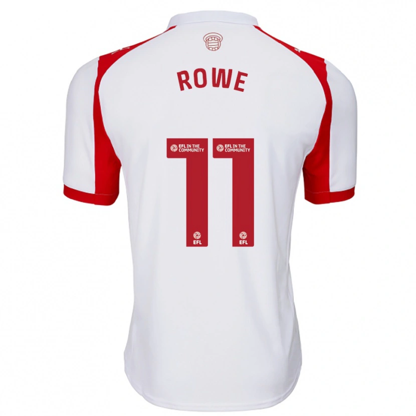Danxen Mulher Camisola Rachel Rowe #11 Branco Vermelho Principal 2025/26 Camisa