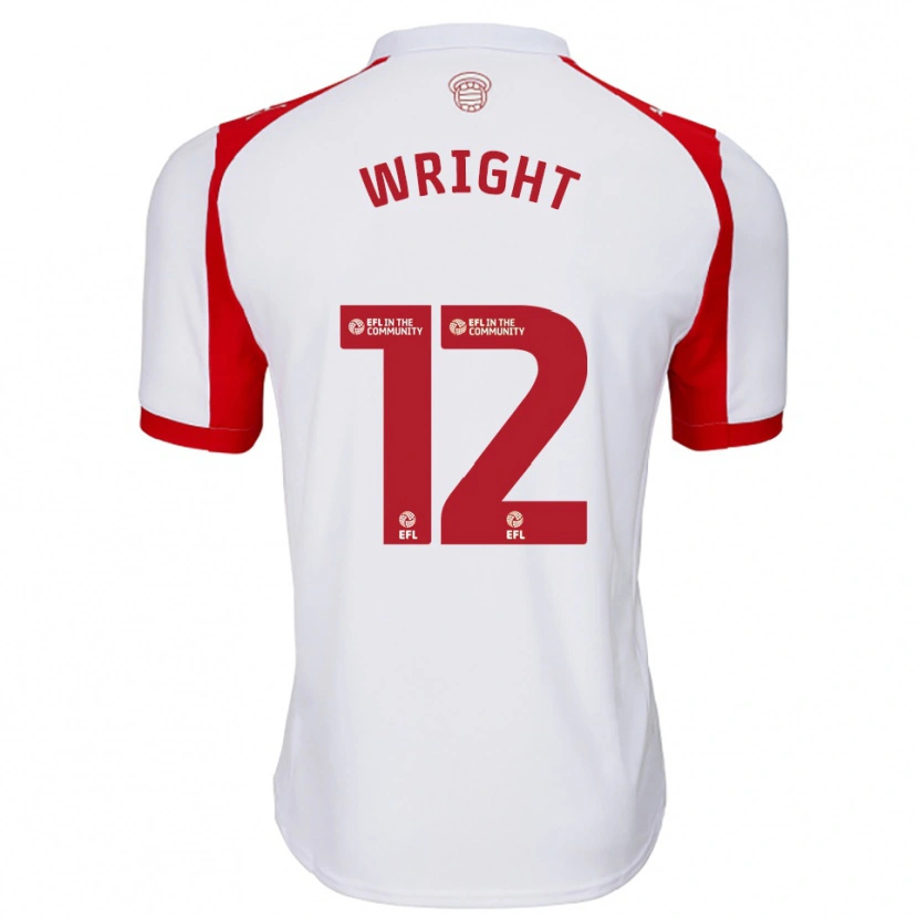 Danxen Mulher Camisola Josh Wright #12 Branco Vermelho Principal 2025/26 Camisa