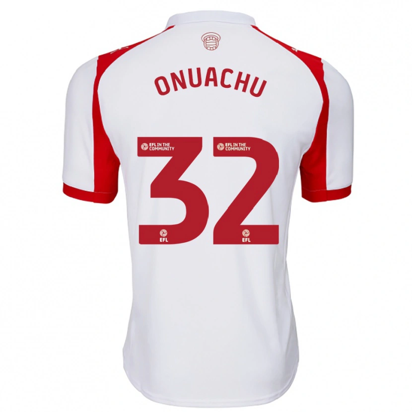 Danxen Mulher Camisola Paul Onuachu #32 Branco Vermelho Principal 2025/26 Camisa