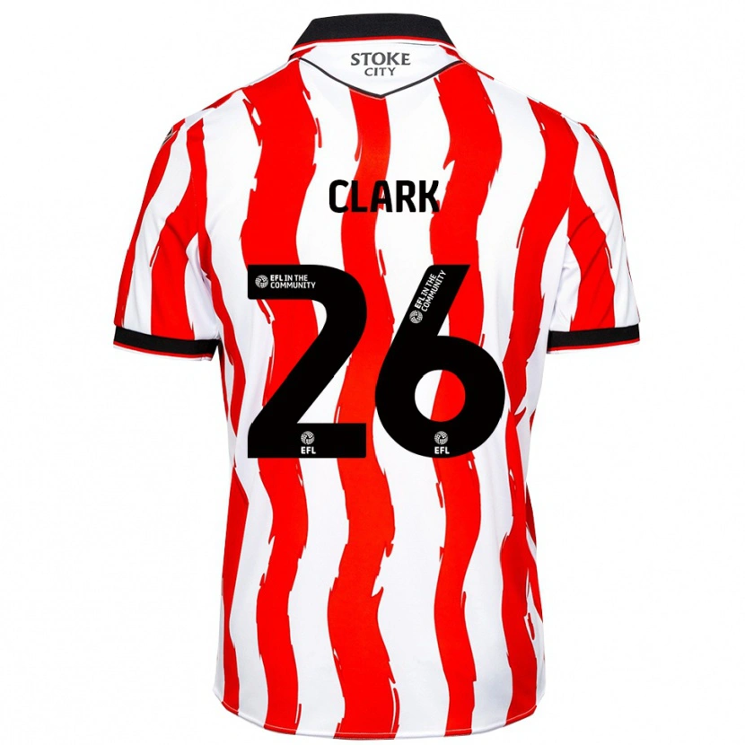 Danxen Mulher Camisola Ciaran Clark #26 Branco Vermelho Principal 2025/26 Camisa