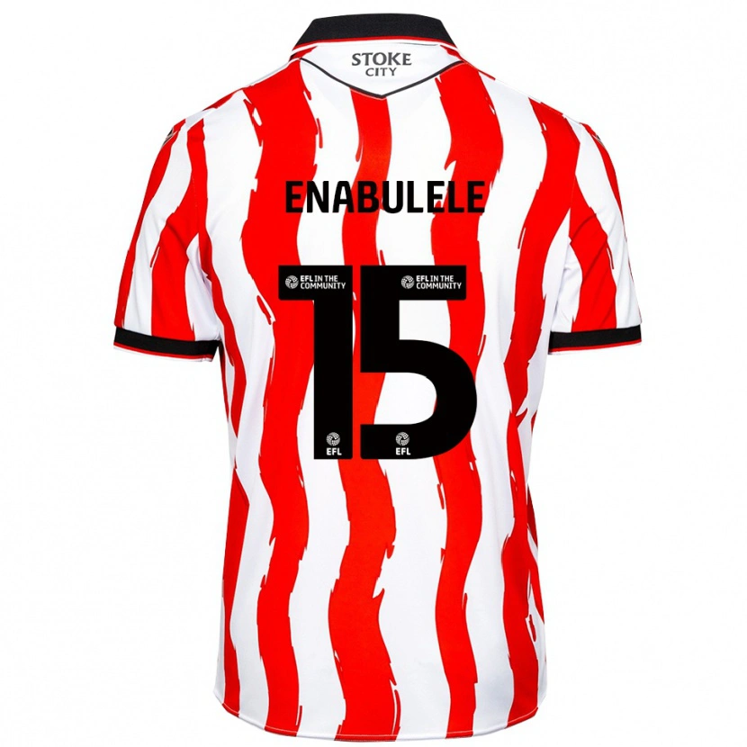 Danxen Mulher Camisola Oghosaiwi Enabulele #15 Branco Vermelho Principal 2025/26 Camisa