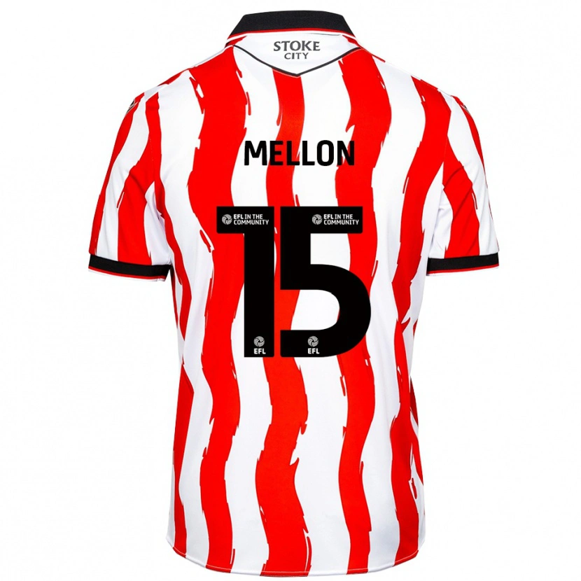 Danxen Mulher Camisola Luke Mellon #15 Branco Vermelho Principal 2025/26 Camisa