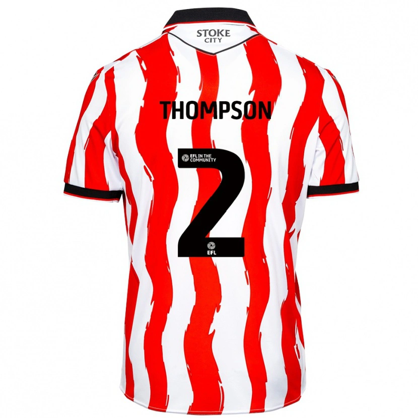 Danxen Mulher Camisola Sophie Thompson #2 Branco Vermelho Principal 2025/26 Camisa