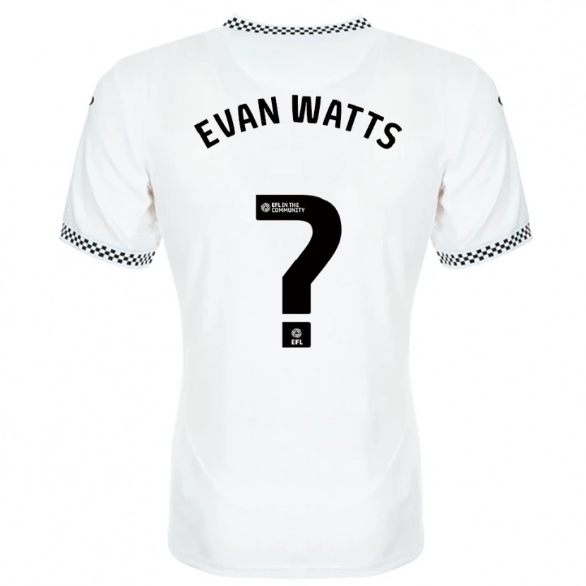 Danxen Mulher Camisola Evan Watts #0 Branco Laranja Principal 2025/26 Camisa