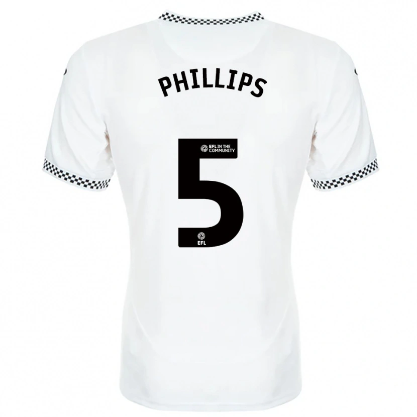 Danxen Mulher Camisola Ben Phillips #5 Branco Laranja Principal 2025/26 Camisa