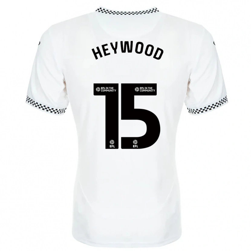 Danxen Mulher Camisola Carter Heywood #15 Branco Laranja Principal 2025/26 Camisa