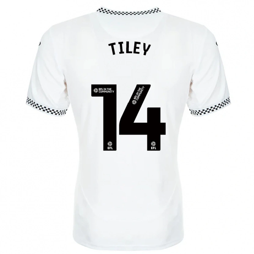 Danxen Mulher Camisola Chloe Tiley #14 Branco Laranja Principal 2025/26 Camisa