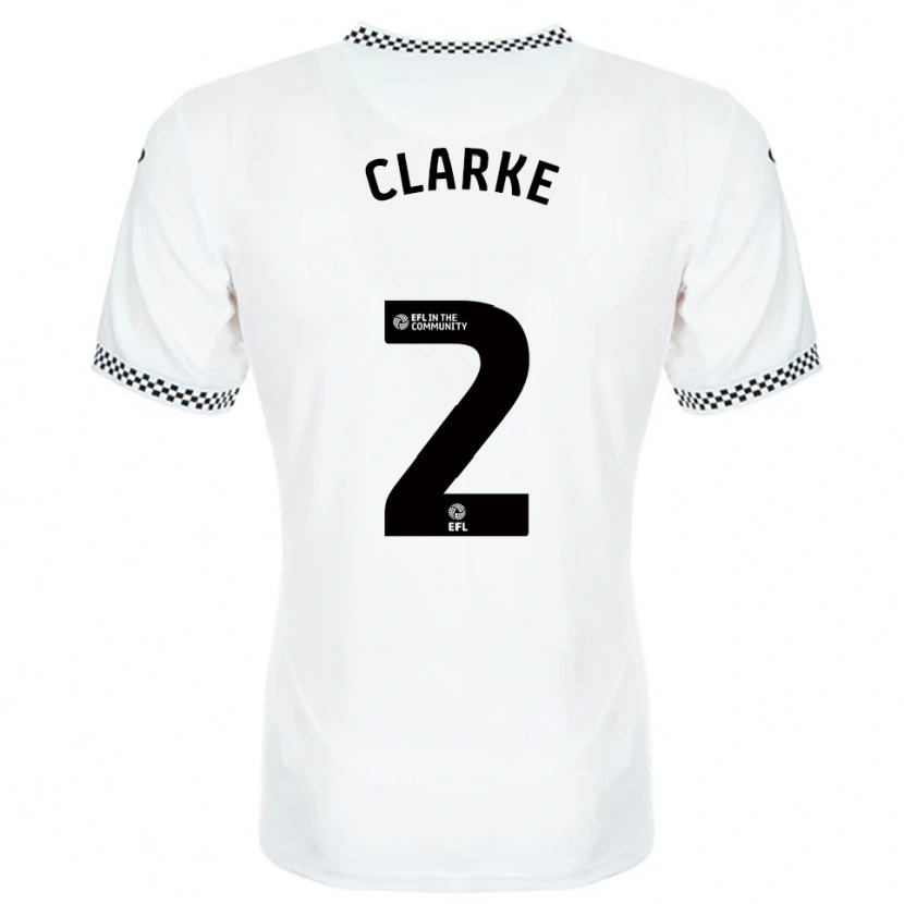 Danxen Mulher Camisola Billy Clarke #2 Branco Laranja Principal 2025/26 Camisa