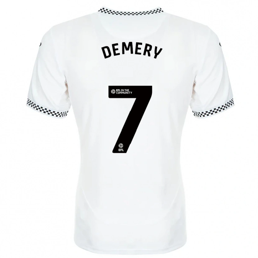 Danxen Mulher Camisola Caleb Demery #7 Branco Laranja Principal 2025/26 Camisa