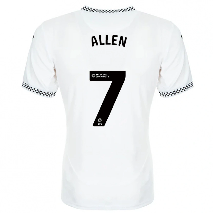 Danxen Mulher Camisola Joe Allen #7 Branco Laranja Principal 2025/26 Camisa