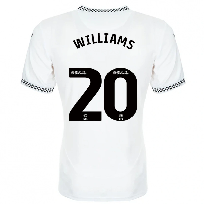 Danxen Mulher Camisola Caitlin Williams #20 Branco Laranja Principal 2025/26 Camisa