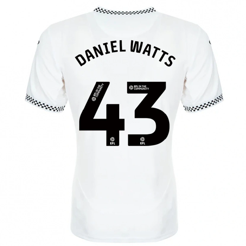 Danxen Mulher Camisola Daniel Watts #43 Branco Laranja Principal 2025/26 Camisa