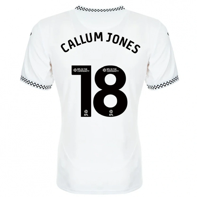 Danxen Mulher Camisola Callum Jones #18 Branco Laranja Principal 2025/26 Camisa