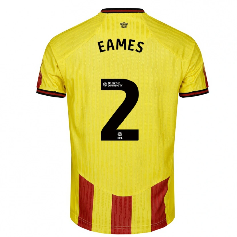 Danxen Mulher Camisola Albert Eames #2 Amarelo Vermelho Principal 2025/26 Camisa